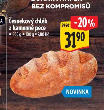 Česnekový chléb z kamenné pece 405 g