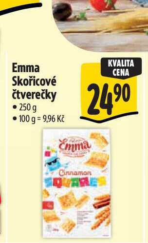 Emma Skořicové čtverečky 250 g  