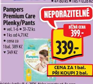 Pampers Plenky/Pants vel. 1-6.31-72 ks