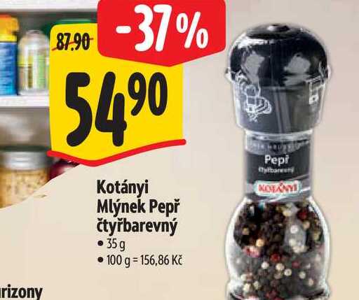 Kotányi Mlýnek Pepř čtyřbarevný 35 g