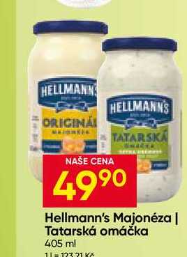 Hellmann's tatarská omáčka, majonéza 405ml, vybrané druhy