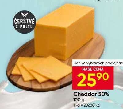 Cheddar 50% 100 g
