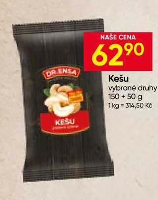 DR. ENSA Kešu vybrané druhy 150 + 50 g
