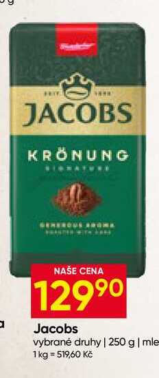 Jacobs vybrané druhy 250 g