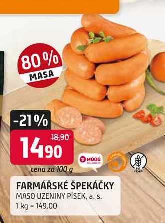 FARMÁŘSKÉ ŠPEKÁČKY 100g