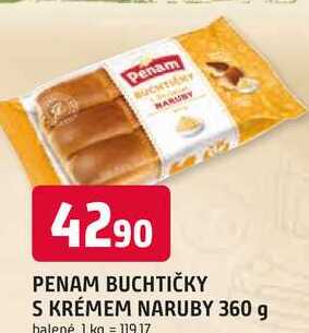 PENAM BUCHTIČKY S KRÉMEM NARUBY 360 g