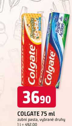 COLGATE 75 ml zubní pasta, vybrané druhy 