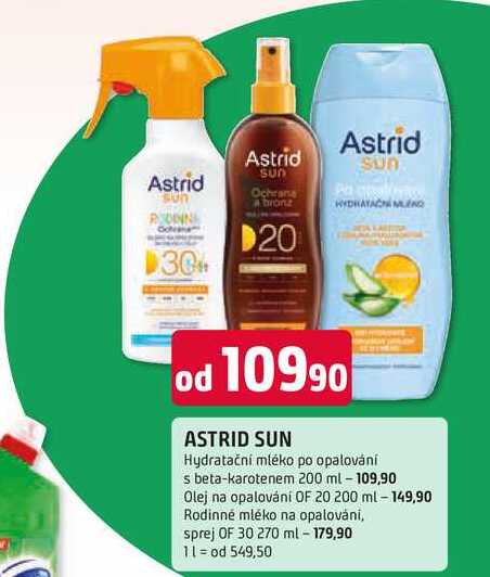 ASTRID SUN Hydratační mléko po opalování s beta-karotenem 200 ml