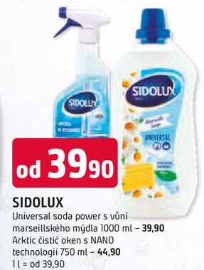 SIDOLUX Universal soda power s vůní marseillského mýdla 1000 ml