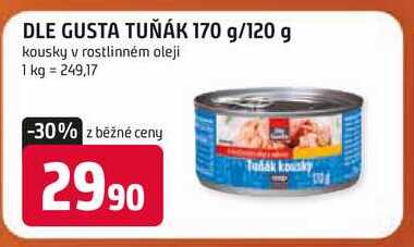 DLE GUSTA TUŇÁK 170 g/120 g 