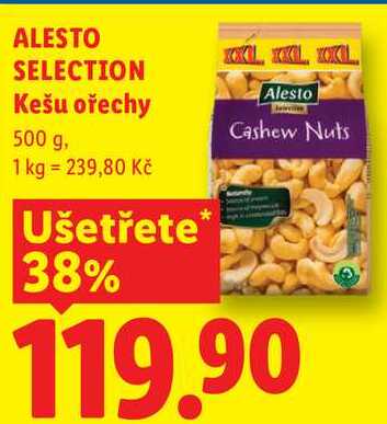 ALESTO SELECTION Kešu ořechy, 500 g