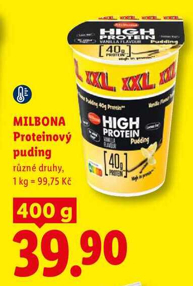 MILBONA Proteinový puding, 400 g