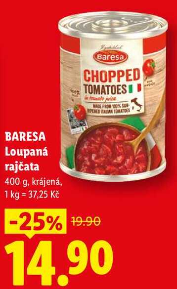 BARESA Loupaná rajčata, 400 g