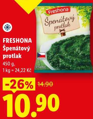 FRESHONA Špenátový protlak, 450 g
