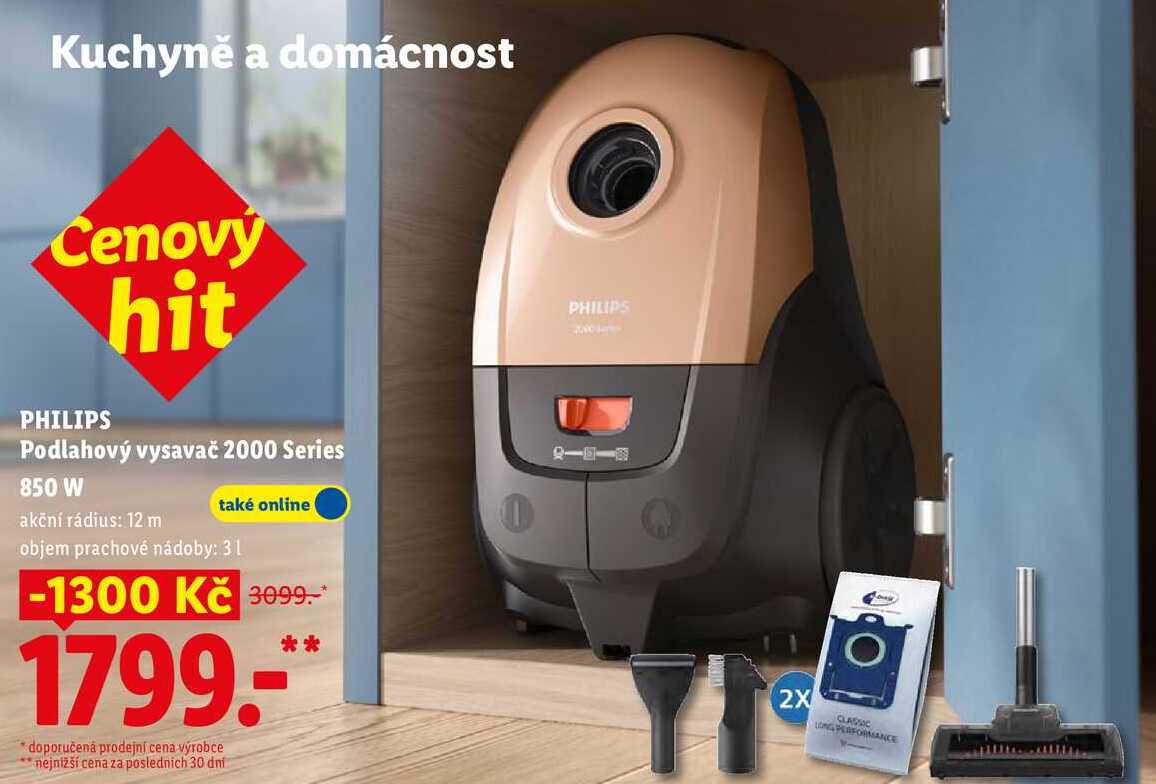 PHILIPS Podlahový vysavač 2000 Series 850 W