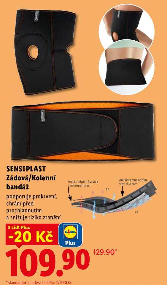 SENSIPLAST Zádová/Kolenní bandáž 