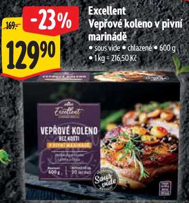 Excellent Vepřové koleno v pivní marinádě, 600 g