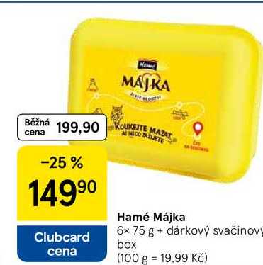 Hamé Májka, 6x 75 g + dárkový svačinový box