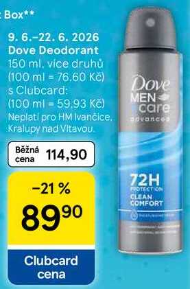 Dove Deodorant, 150 ml