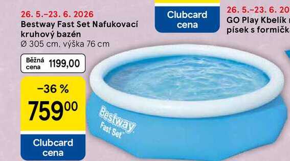 Bestway Fast Set Nafukovací kruhový bazén Ø 305 cm, výška 76 cm