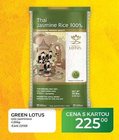 GREEN LOTUS rýže jasmínová 4,55kg 
