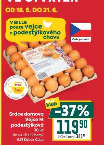 Srdce domova Vejce M podestýlková 30 ks
