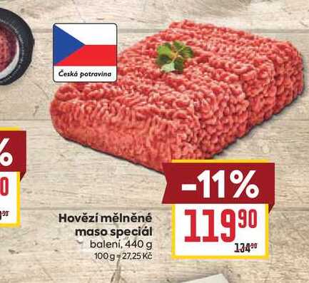Hovězí mělněné maso speciál balení, 440 g 