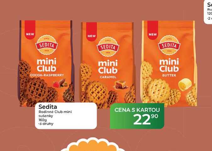 Sedita Rodinné Club mini sušenky 160g
