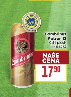 Gambrinus Patron 12 0,51, plech