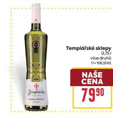 Templářské sklepy 0,75l