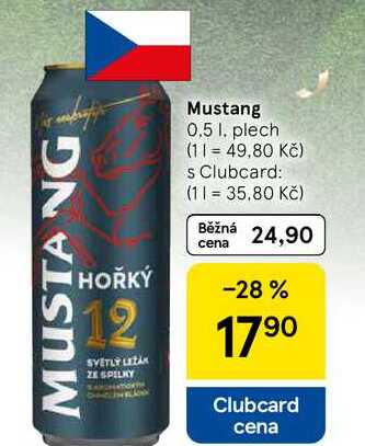 Mustang, 0,5 l, plech