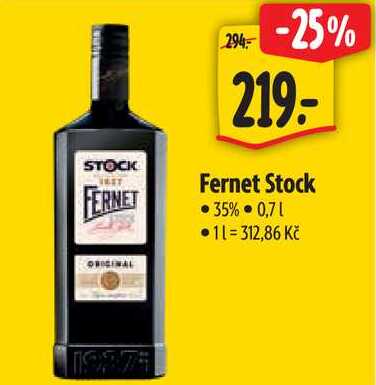 Fernet Stock, 0,7 l v akci