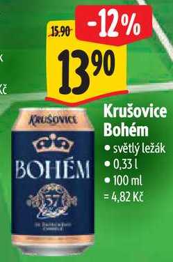 Krušovice Bohém, 0,33 l