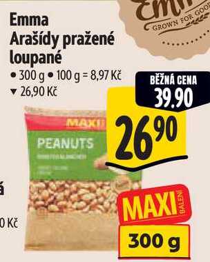 Emma Arašídy pražené loupané, 300 g
