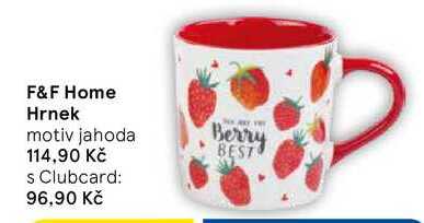 F&F Home Hrnek, motiv jahoda 