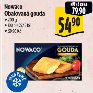 Nowaco Obalovaná gouda, 200 g