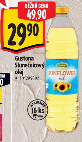 Gustona Slunečnicový olej, 1 l