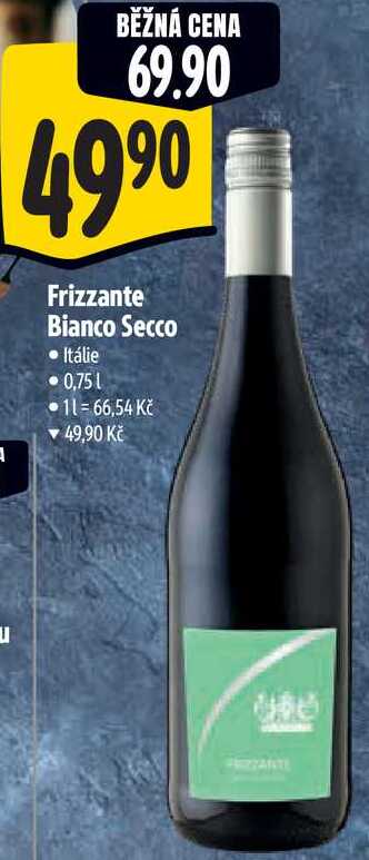 Frizzante Bianco Secco, 0,75 l