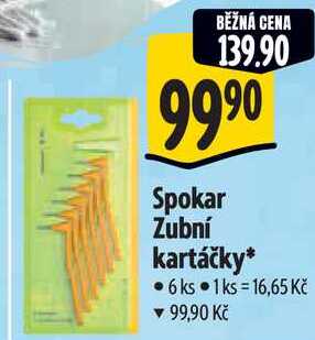 Spokar Zubní kartáčky, 6 ks