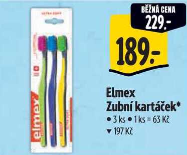 Elmex Zubní kartáček, 3 ks