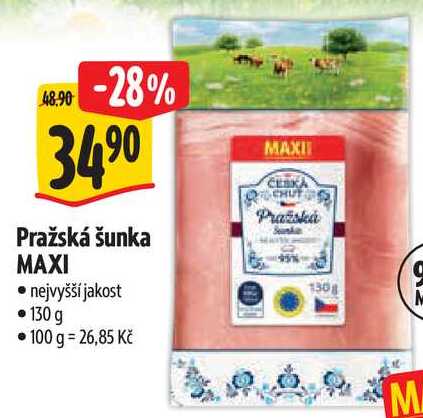 Pražská šunka MAXI, 130 g