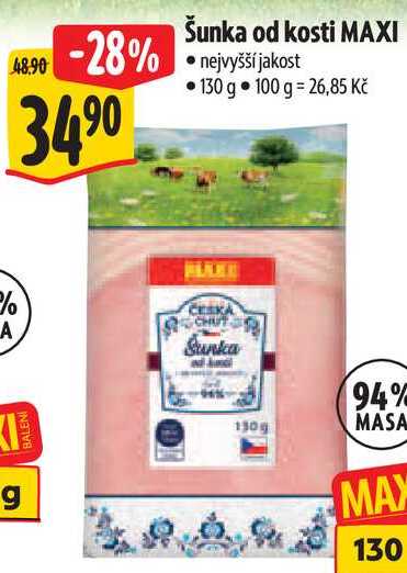 Šunka od kosti MAXI, 130 g