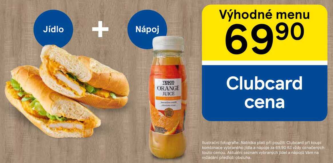 Výhodné menu, Jídlo + Nápoj  
