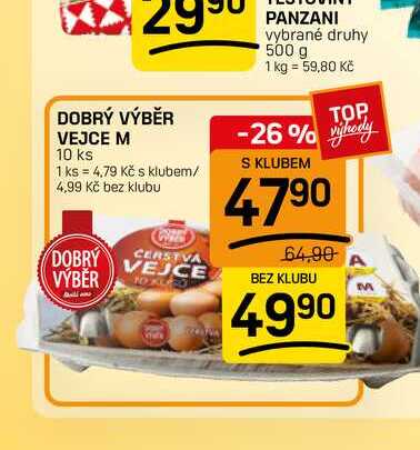 DOBRÝ VÝBĚR VEJCE M 10 ks