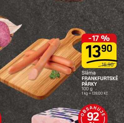 FRANKFURTSKÉ PÁRKY 100 g